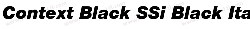 Context Black SSi Black Italic字体转换